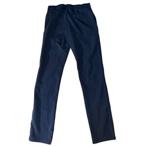 Kids Dark Blue Classic Fit Chino Pants Elastic Waistband Adjustable